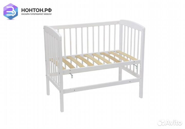 Кроватка детская приставная Simple 100 белый