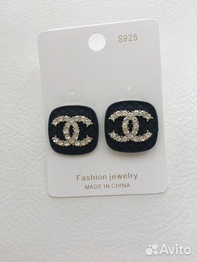 Серьги Chanel и Dior