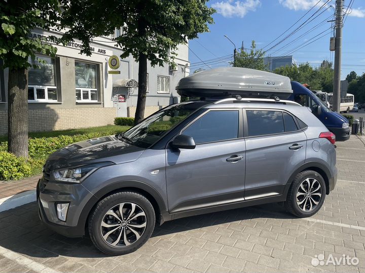 Автобокс Medium LUX 460 серый глянец на Creta