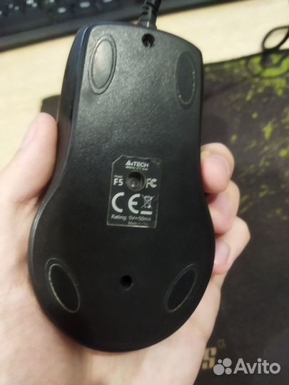 Игровая мышь X7 A4Tech F5 V-Track + Коврик