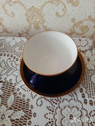 Чашка с блюдцем лфз cobalt
