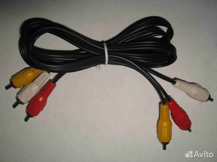 Кабель 3x RCA - 3x RCA колокольчик 1,2 м