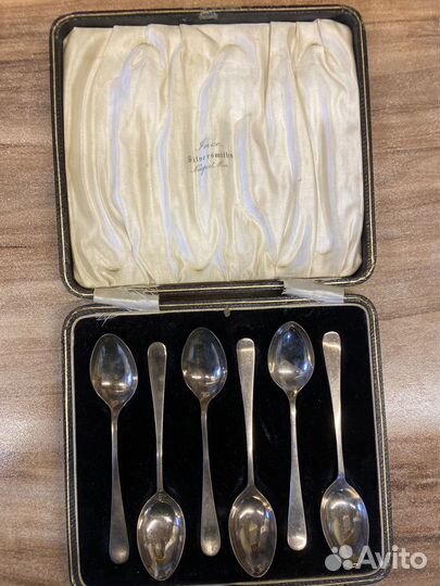 Набор серебряных чайных ложек. Антиквариат