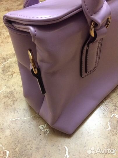 Сумка сирень натур.кожа