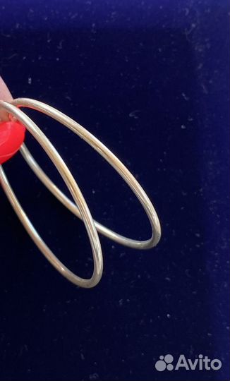 Серебряные серьги конго