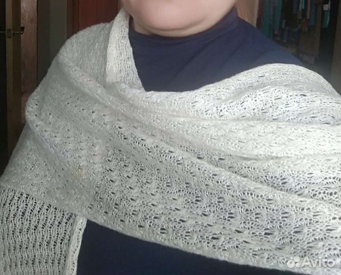 Шарф палантин лён 3 метра