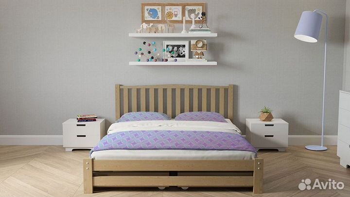 Кровать из массива 2-спальная 
