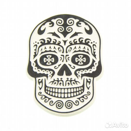 Магнит череп черный крест