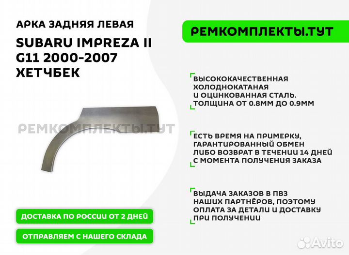 Арка задняя Subaru Impreza 2 G11 хетчбек левая