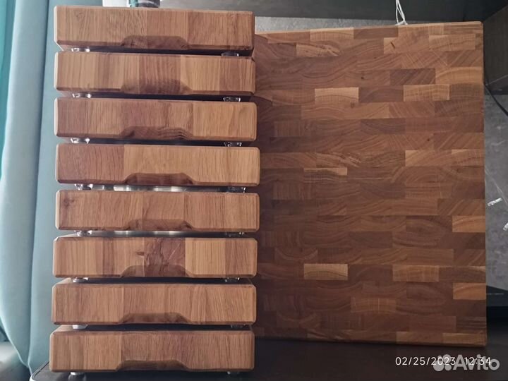 Торцевая разделочная доска из дуба