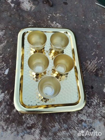 Фляжки и набор рюмок и стаканов СССР