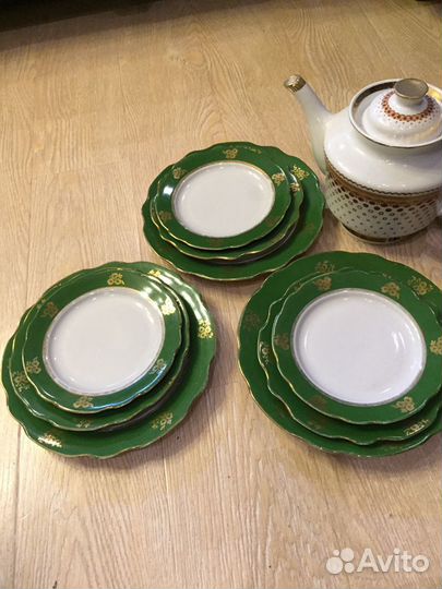 Тарелки от старого сервиза Дулево.Тарелки Кахла Ро