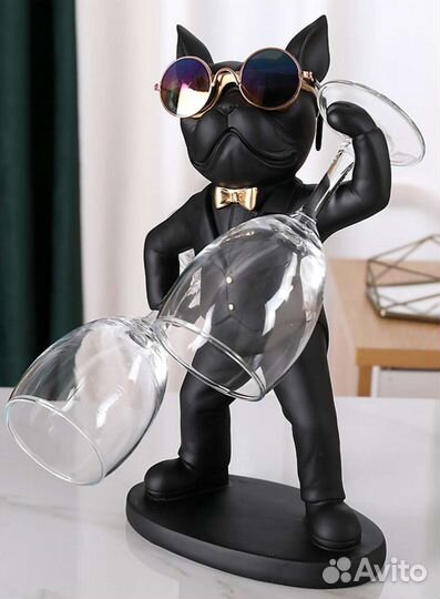 Подставка для бокалов французский бульдог