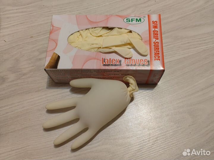 Перчатки латексные размер xs