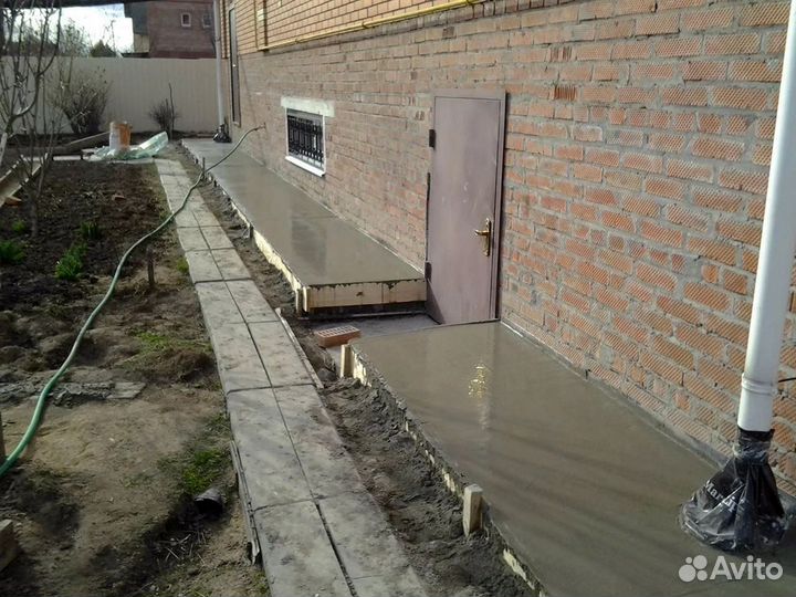 Бетонные и фундаментные работы, отмостка