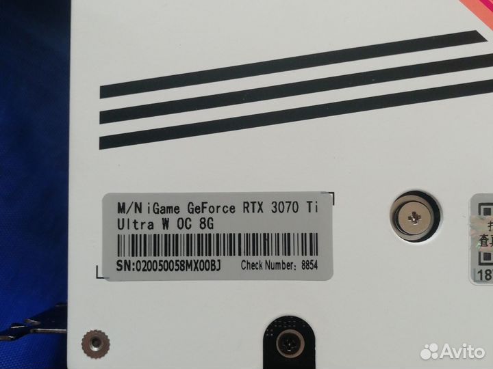 Видеокарта rtx 3070 ti Ultra Colorful