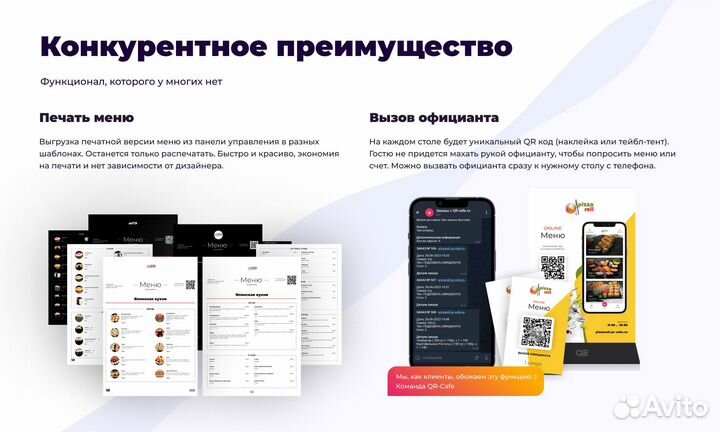 Сайт для кафе с QR-меню