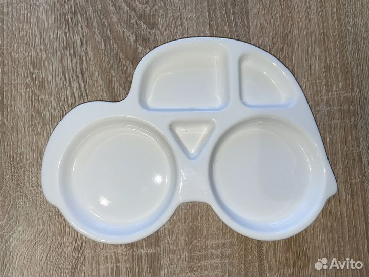 Детская керамическая тарелка-менажница