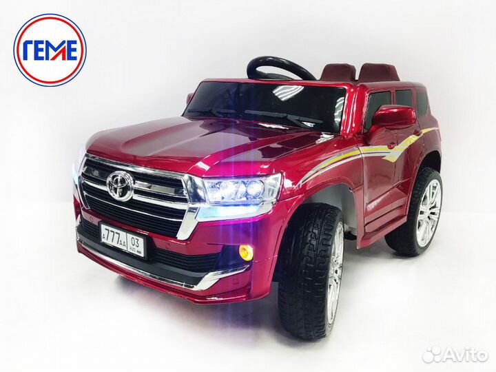 Электромобиль детский Land Cruiser 200, красный