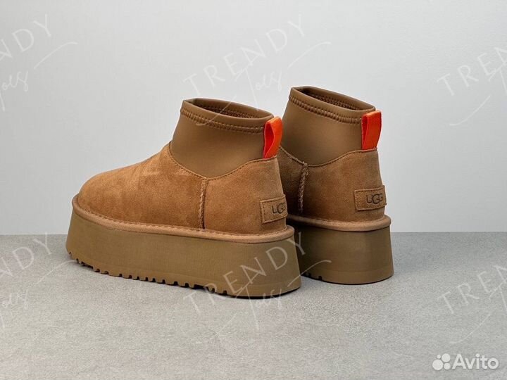 Ботинки песочные classic mini dipper chestnut UGG