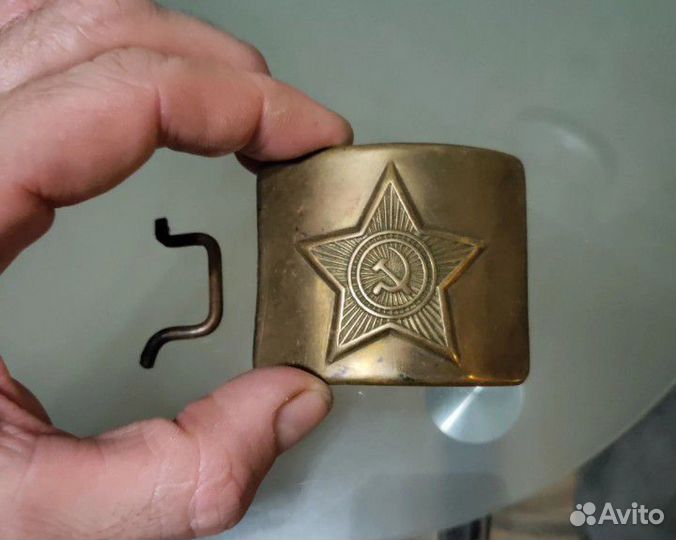 Пряжка Бляха пряжка от ремня армии СССР + петля