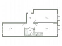 2-к. квартира, 61,1 м², 7/9 эт.