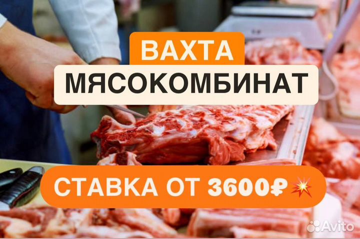 Заготовщик мяса -Вахта в Курске с питанием