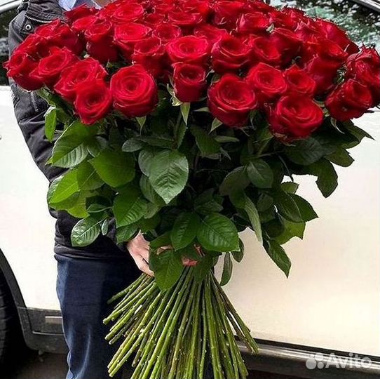 Высокие метровые розы Букеты Доставка