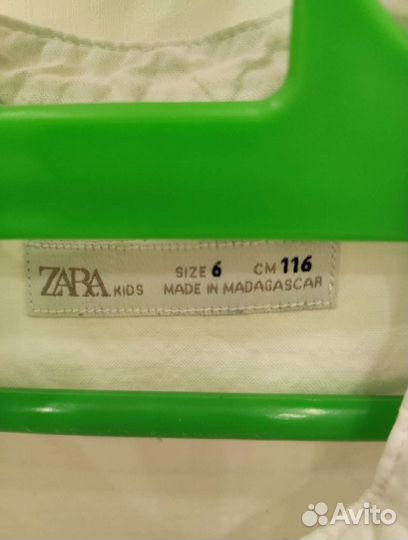 Рубашка белая zara для мальчика