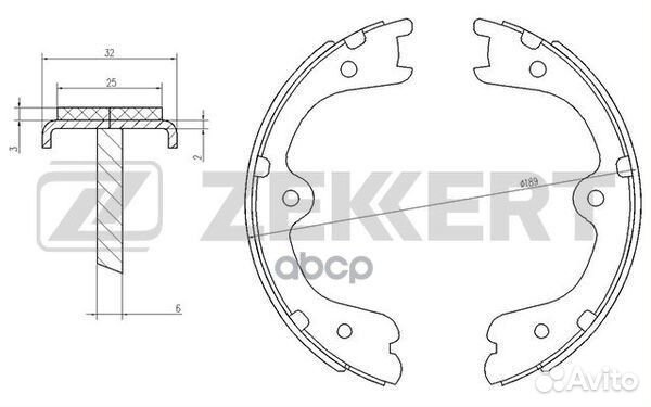 Колодки торм. бараб. задн. Nissan Navara (D40M)