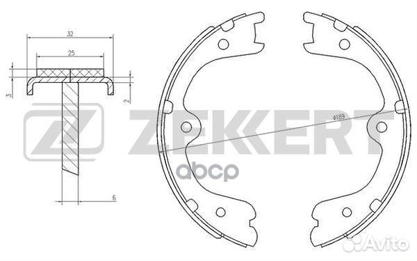 Колодки торм. бараб. задн. Nissan Navara (D40M)