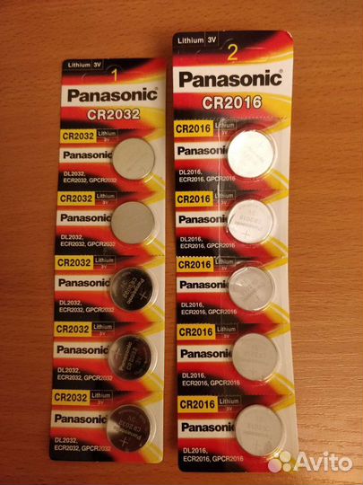 Новые батарейки CR2032 Panasonic/Sony