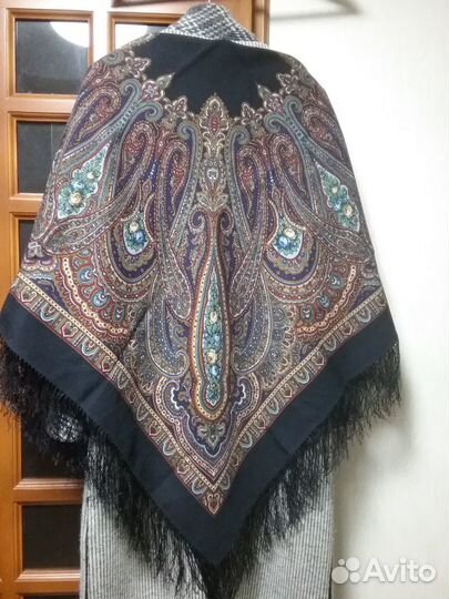 Павловопосадский платок шерсть новый