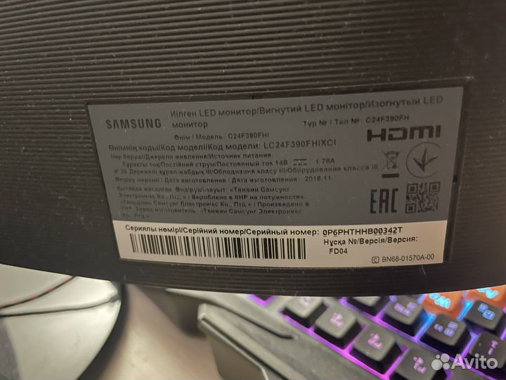 Монитор Samsung на запчасти