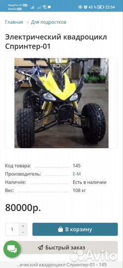 Электро-квадроцикл