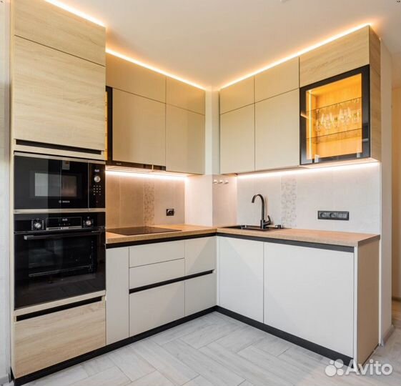 Кухня Бежевая напрямую от фабрики на заказ