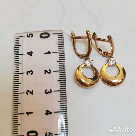 Золотые серьги, 585 проба