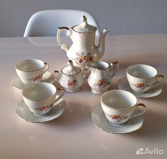 Кофейный сервиз костяной фарфор