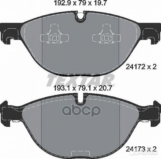 К-т дисков. тормоз. колодок 2417201 Textar