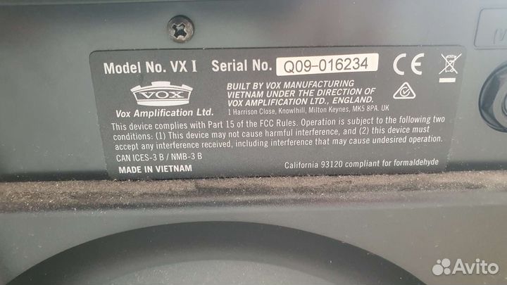 Комбоусилитель VOX VX - I