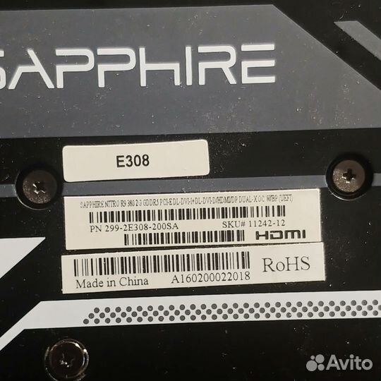 Saphire AMD R9 380 sapphire nitro 2g gddr5