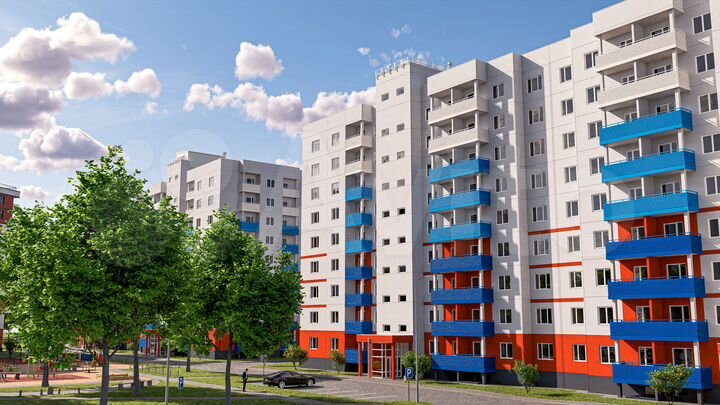 2-к. квартира, 54,1 м², 1/9 эт.