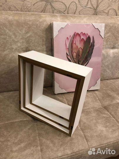 Полка навесная белая 3 штуки