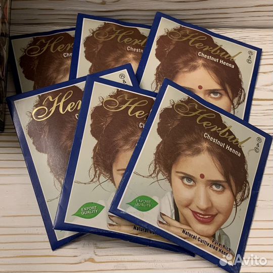 Хна для волос Каштан Chestnut Herbul Henna, 60 гр