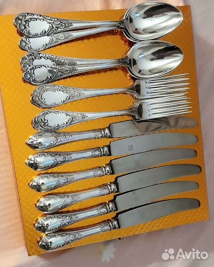 Десертные мельхиоровые приборы