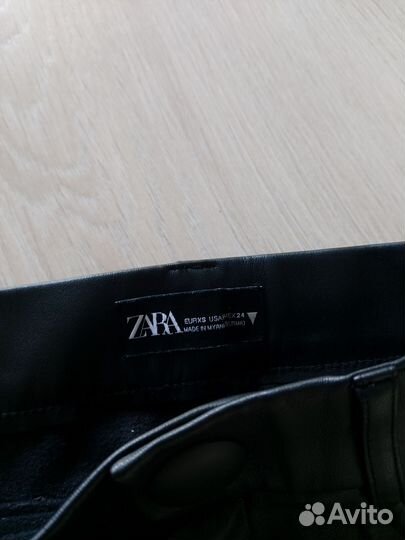 Кожаные брюки Zara