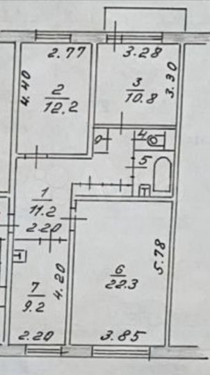 3-к. квартира, 705 м², 3/5 эт.