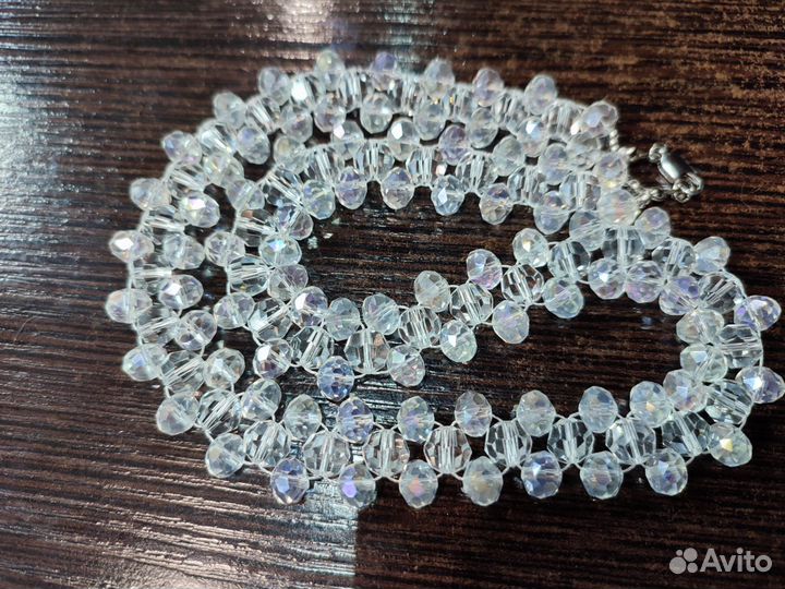 Бусы из горного хрусталя