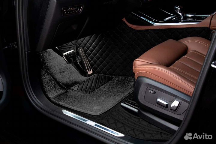 3D Коврики Audi A8 Экокожа Салон Багажник