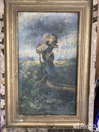 Картина Дети, бегущие от грозы